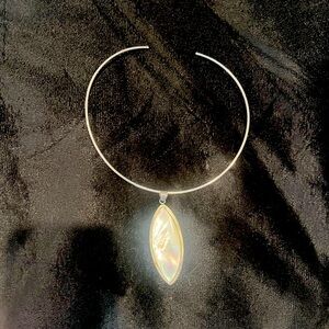 Mother of pearl sterling silver choker
